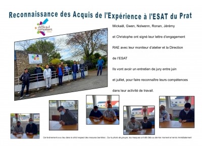 [ESAT DU PRAT] Reconnaissance des acquis de l’expérience !